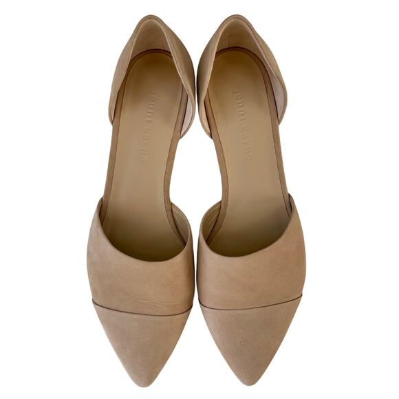 Jenni Kayne Shoes - Jenni Kayne d'Orsay Pointed Toe Flats Napa Leather Natural Size 38.5